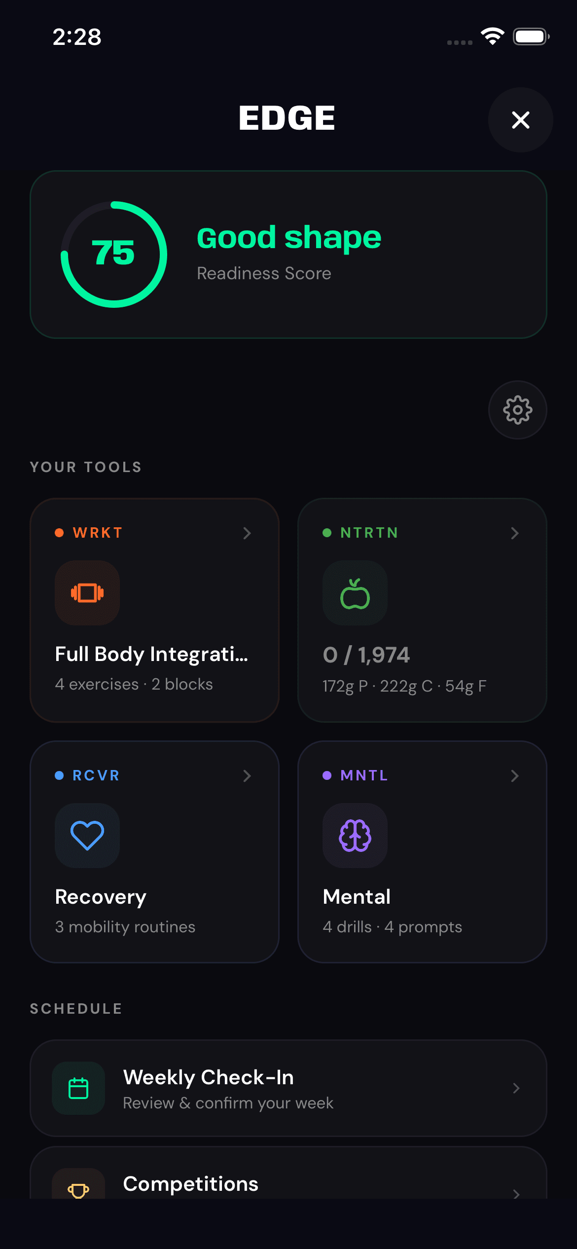 EDGE app screenshot